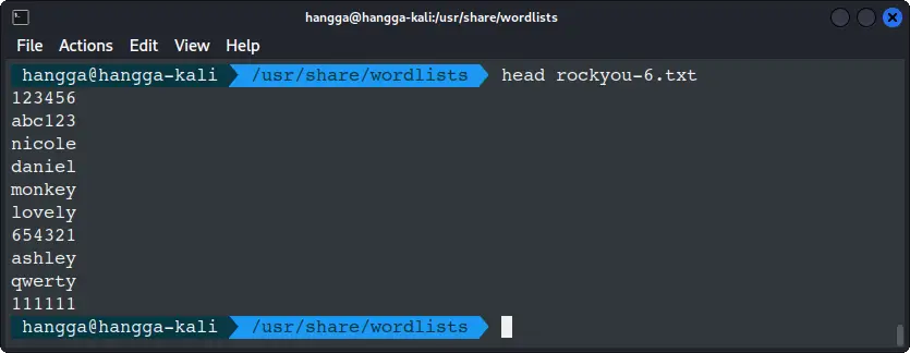 Customizing RockYou wordlist