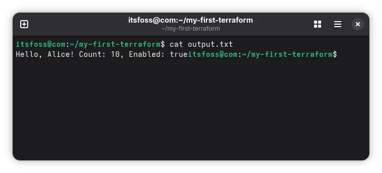 Apply Variable and other values in Terraform.