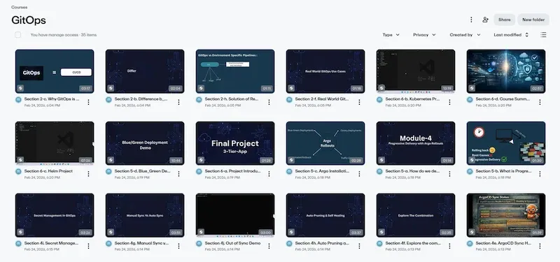 GitOps video course in progress