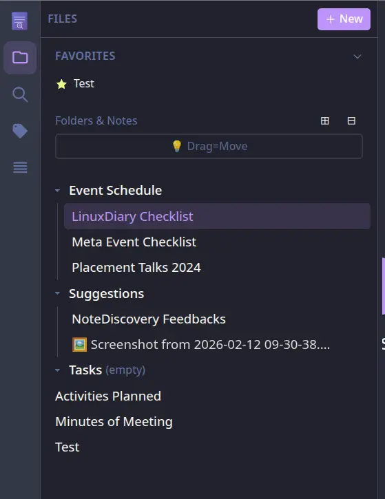 NoteDiscovery folder structure