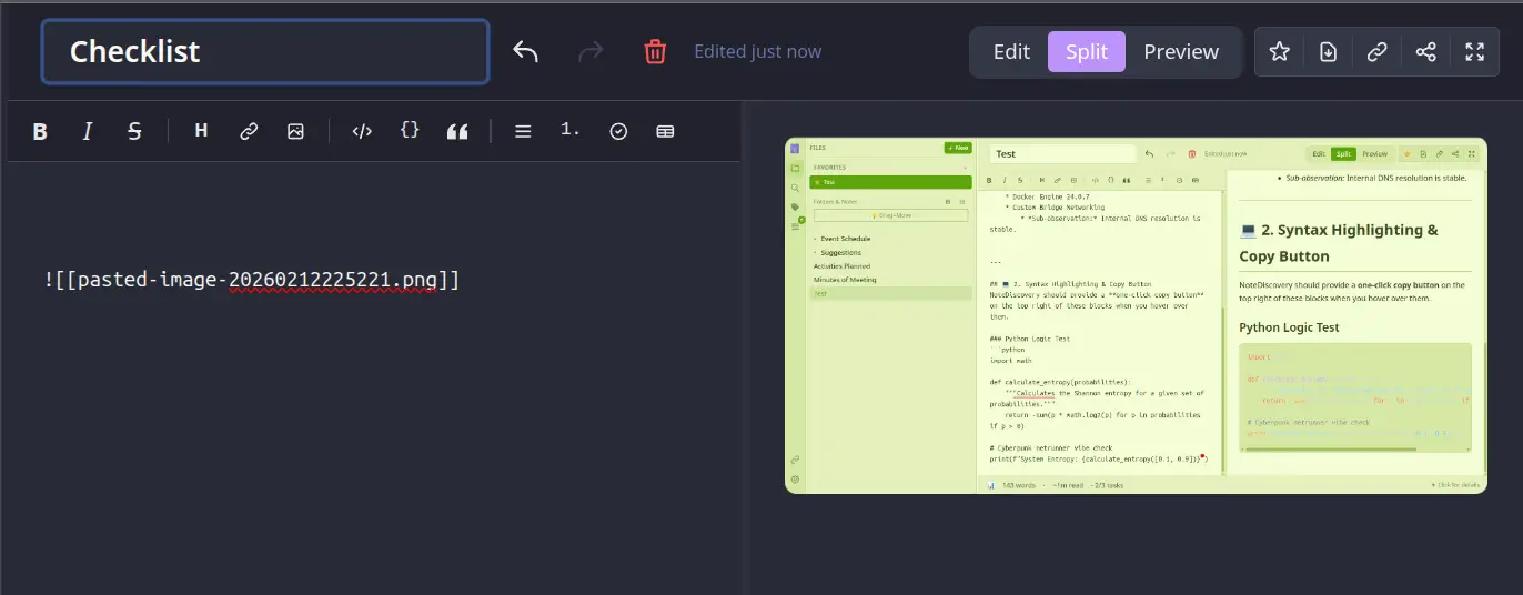 Image support in NoteDiscovery