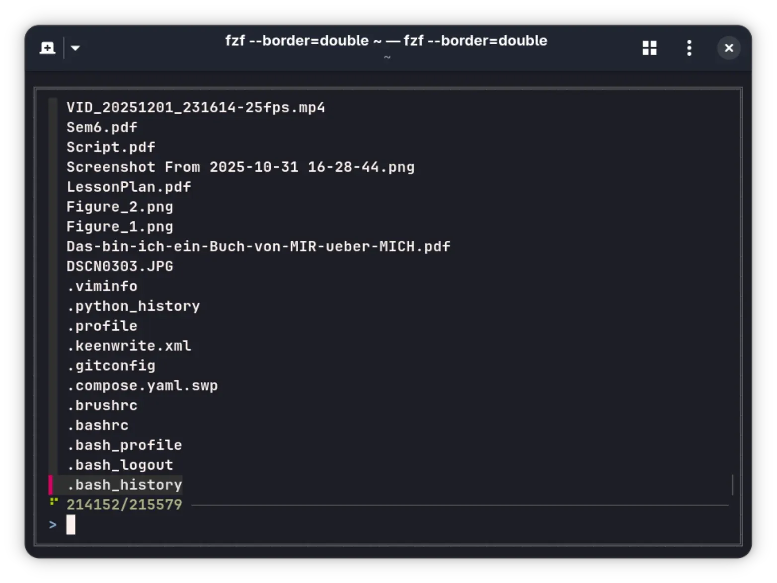double border with fzf