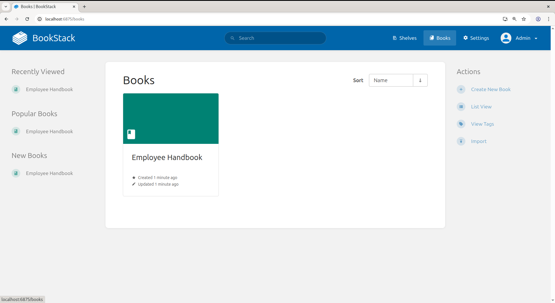 Bookstack feature showing stack arrangement.