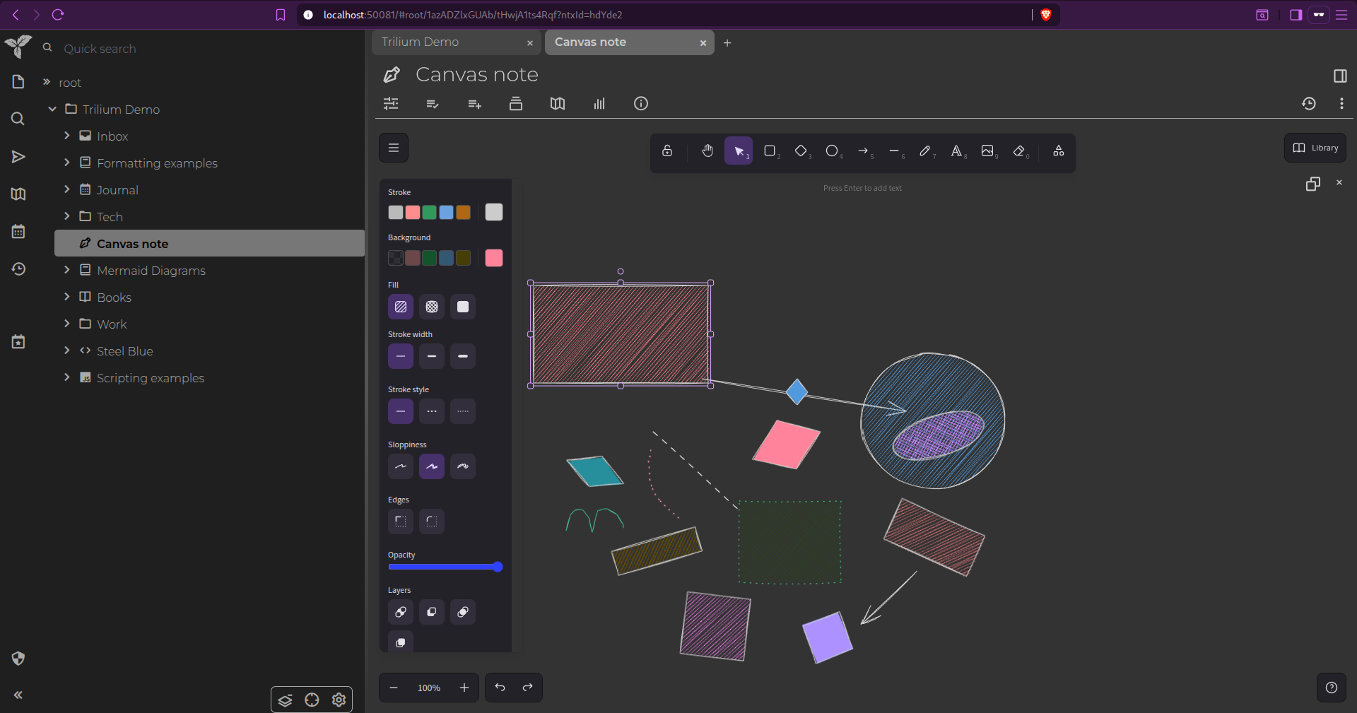 canvas notes feature.