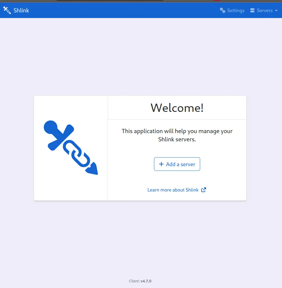 Shlink Web Client.