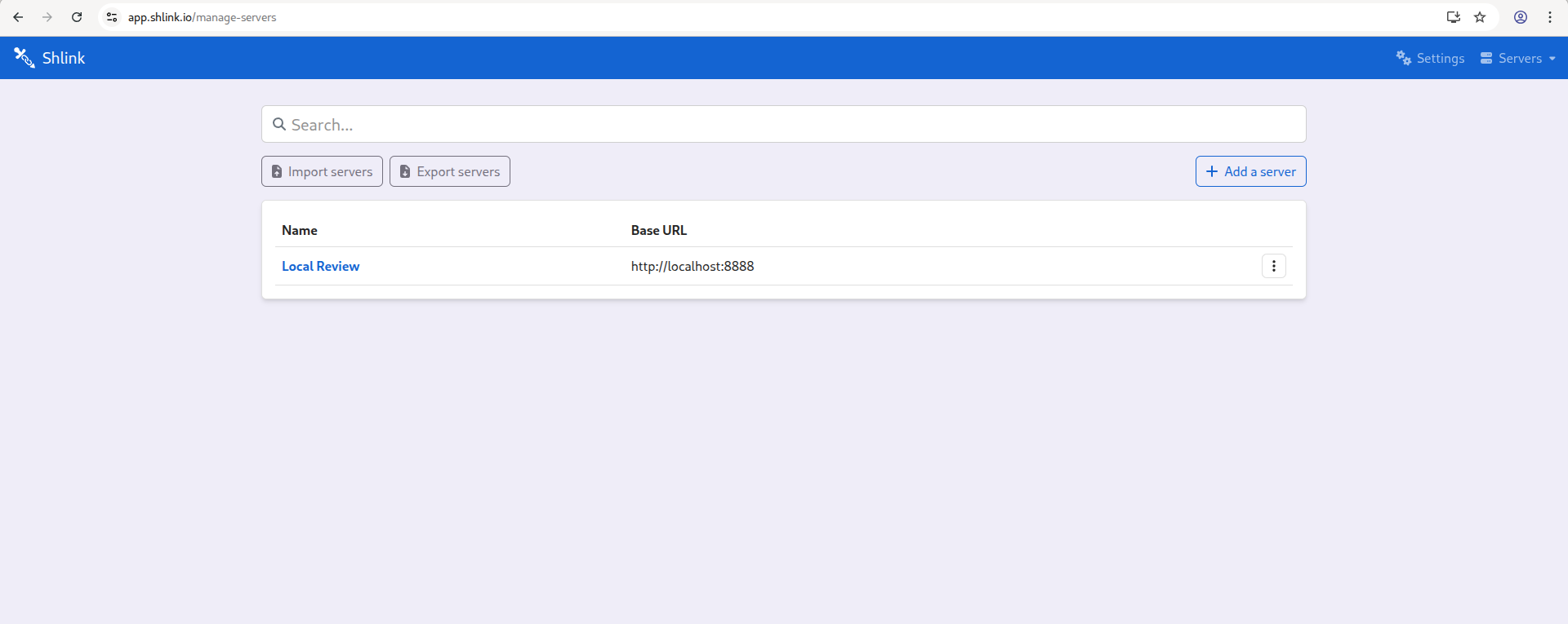 Self-Hosted server connected to web-client