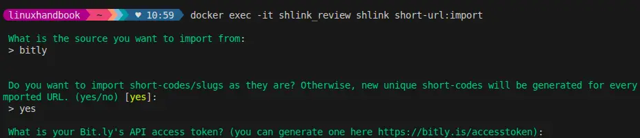 Importing URLs form Bitly.