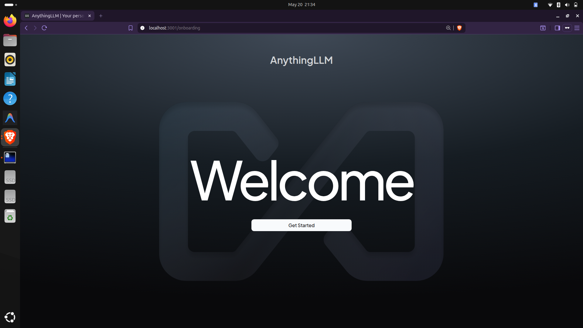 AnythingLLM GUI interface