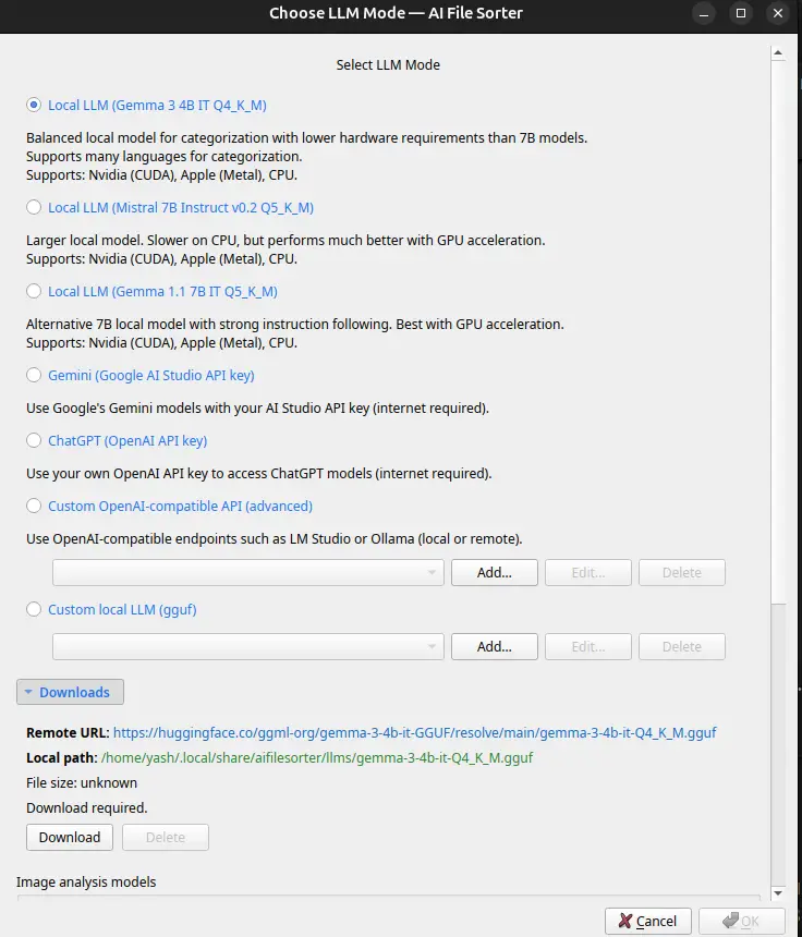 Application running on linux