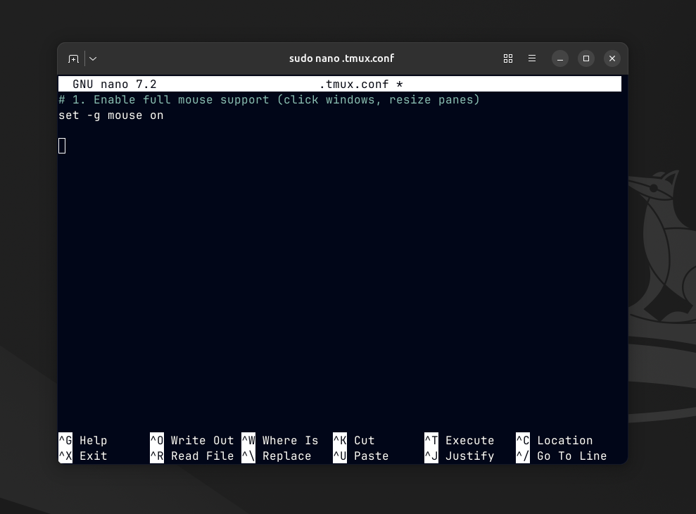 Enable mouse in config