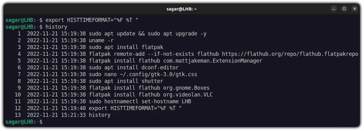 enable-timestamp-in-history-command-in-linux