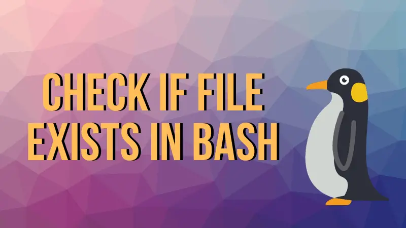 Check if file exists in bash