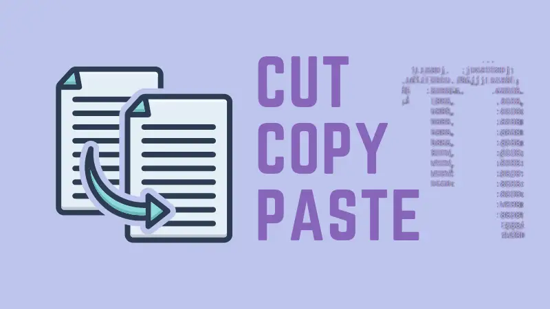 Cut, copy and paste in Nano editor