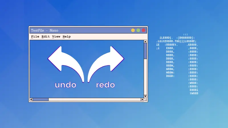 Undo and redo in Nano editor
