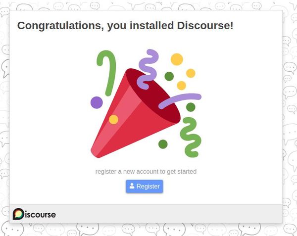 Discourse Installed