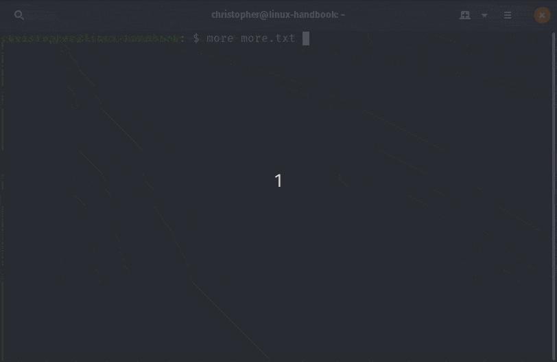 Use More Command in Linux to Read Large Text Files