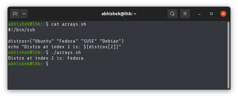 Shell script with shebang