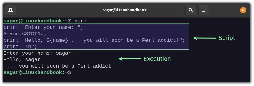 How To Run Perl Scripts In Linux Command Line