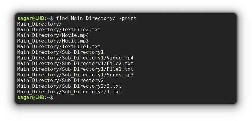 ubuntu find file recursive