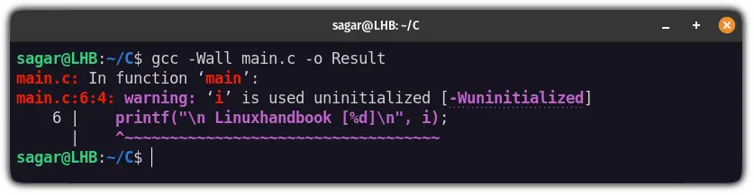 enable warning in GCC compiler