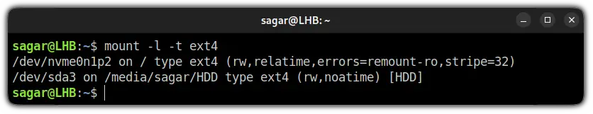 List Mounted Drives In Linux