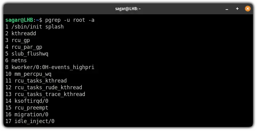 Find which command was used to start the ongoing process in linux