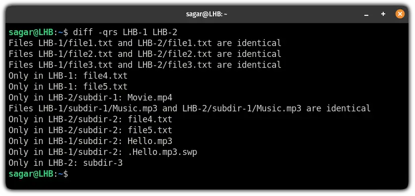 compare-two-directories-in-the-linux-command-line