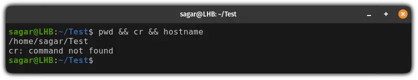 use AND operator to run multiple commands in Linux