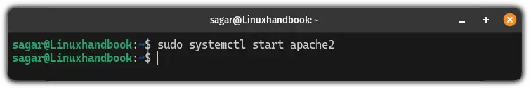 Start the service using the systemctl command