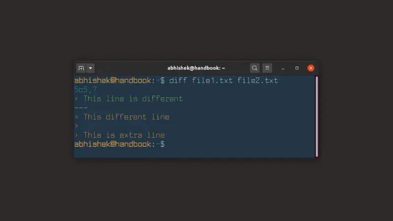 How to Color the Diff Command Output in Linux